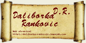 Daliborka Ranković vizit kartica